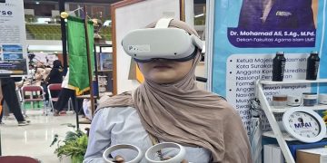 FAI UMS hadir dalam IIEF 2026 dengan menghadirkan ruang konsultasi pendidikan, informasi beasiswa, hingga pengalaman teknologi VR. Foto: Ist.