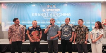 Sekda Jateng Sumarno saat menghadiri Grand Launching Sprint Run 2027 di Kota Semarang, Selasa, 13 Oktober 2026. Foto: Ist.