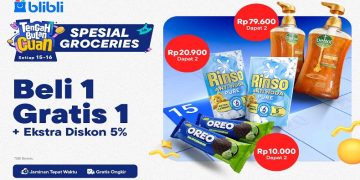 Promo Buy 1 Get 1 lewat program Tengah Bulan Cuan pada 15–16 Oktober 2026 yang dihadirkan Blibli. Foto: Ist.