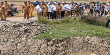 Gubernur Ahmad Luthfi meninjau normalisasi saluran avur di Kabupaten Demak, Senin, 19 Oktober 2026. Foto: Ist.