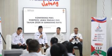 Wakil Gubernur Jawa Tengah Taj Yasin Maimoen saat konferensi pers di Kantor Gubernur Jawa Tengah, Rabu (21/10/2026). Foto : Ist.