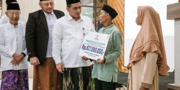 Wagub Jateng Taj Yasin seusai menghadiri kegiatan pembekalan dan pentasharufan (penyaluran) bantuan jambanisasi dan RTLH oleh Baznas Provinsi Jawa Tengah, di Kota Tegal, Kamis (22/10/2026). Foto : Ist.