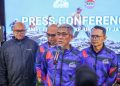 Sekretaris Daerah (Sekda) Provinsi Jawa Tengah, Sumarno saat konferensi pers Slamet Trail Run dan Kejurda ALTI Jateng 2026 di Gulala Azana Resort Guci, Kabupaten Tegal, Sabtu (24/10/2026). Foto : Ist.